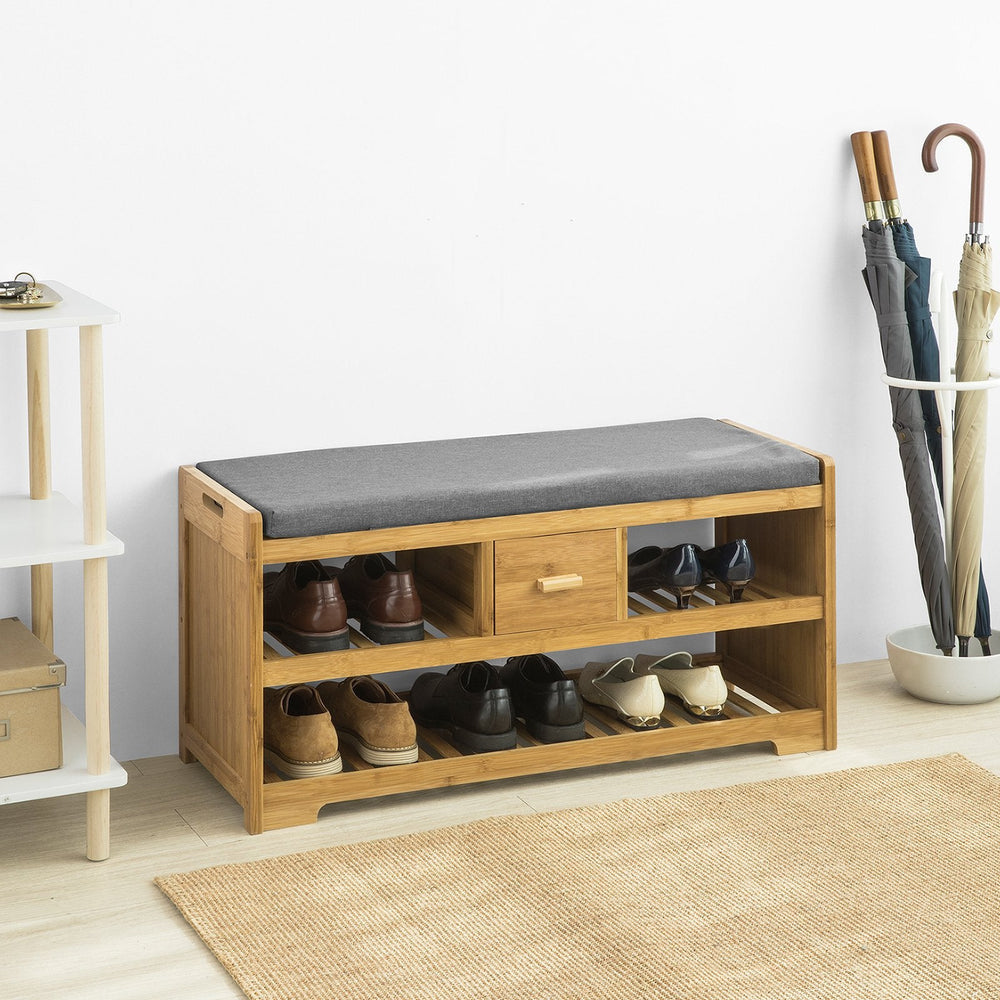 SoBuy Schoenenbank - Hout - 105x43x35cm