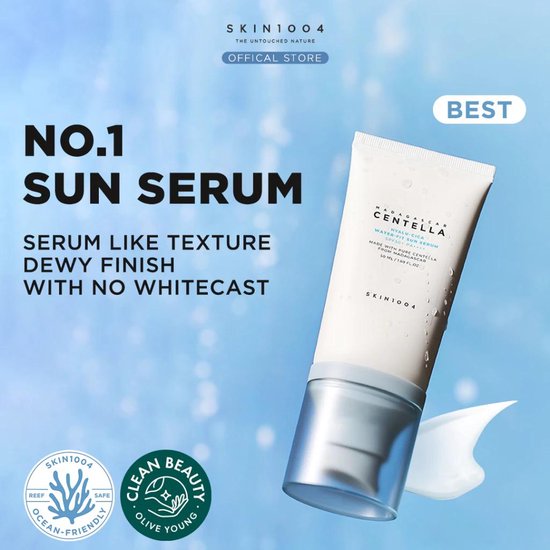 SKIN1004 Madagascar Centella Hyalu-Cica Water-Fit Sun Serum SPF 50+ PA++++ 50ml Zonnebrand - Koreaanse Huidverzorging