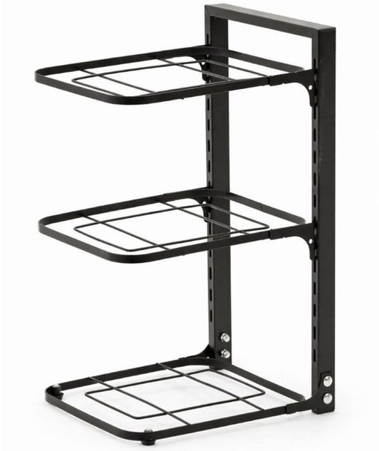 Ceruzo Verstelbaar Pannenrek - 3 lagen-Ruimtebesparend- Koolstofstaal – 23 x 27 x 43 cm
