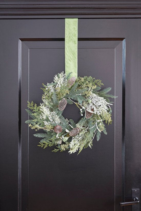 House of Seasons Alva Kerstkrans - Ø40 cm - Groen