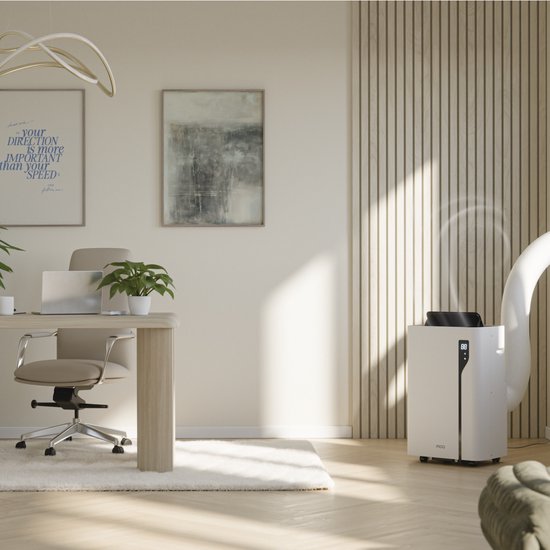 MOA Mobiele Airco - 12.000 BTU - Met Afstandbediening - Tot 35m² - Airconditioner met Ontvochtigingsfunctie - Raamafdichtingskit - Wit