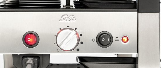 Solis Raclette & Pizza Grill - Gourmetstel 4 Personen - Raclette Gourmet Stel - Tafelgrill met 4 Verschillende Functies