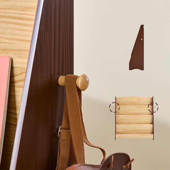 SoBuy KMB32-N Boekenkast voor kinderen, speelgoed, boekenkast, 4 niveaus, met 2 haken, boekenrek, opbergkast, slaapkamer, kantoor, woonkamer, natuur, 91 x 30 x 89 cm
