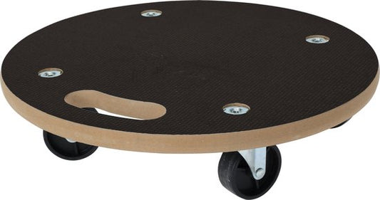 FX Tools Verhuis trolley/hondje - meubelroller op zwenkwielen - handvat - MDF - 200 kg - dia 38 cm