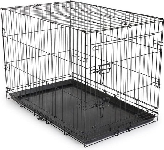 Hondenbench - XL - 91 x 56 x 63 cm - Opvouwbaar - Metaal, Plastic - Zwart - VI Online Products