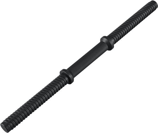 Juskys – Dumbbel 10 kg – 45 x 2,5 cm – Voorzien Van Sterversluitingen En Antislip Handgrepen – Voor Krachttraining En Spieropbouw – Zwart Kunststof En Metaal