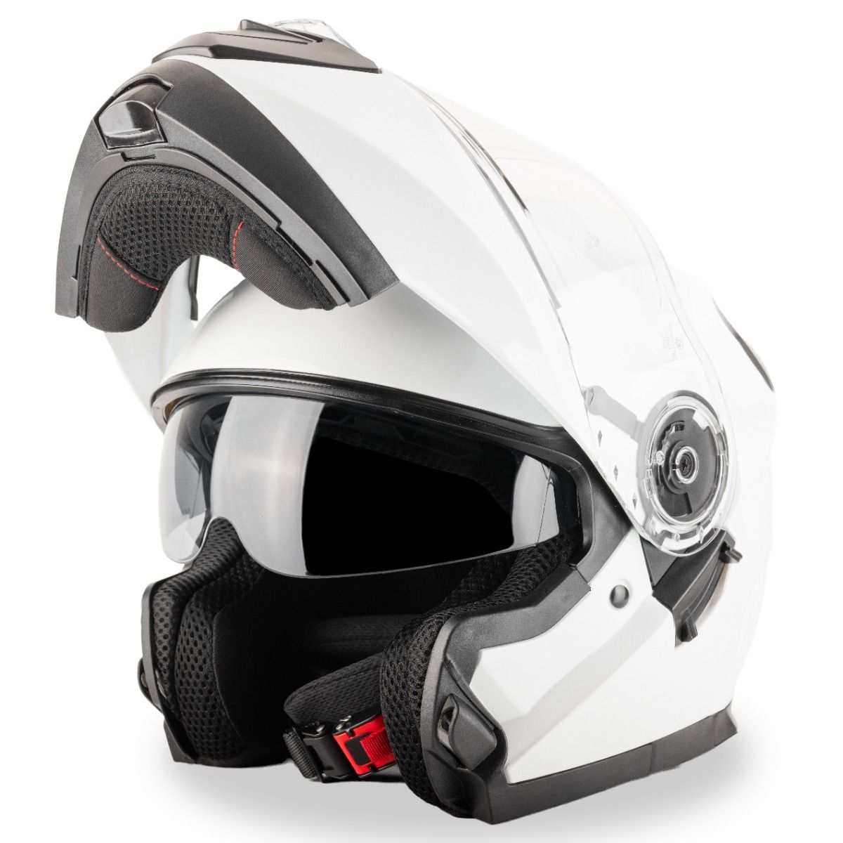Apex MI200 Flip-Over Motorhelm - Inclusief Pinlock - maat XL - Pearl White