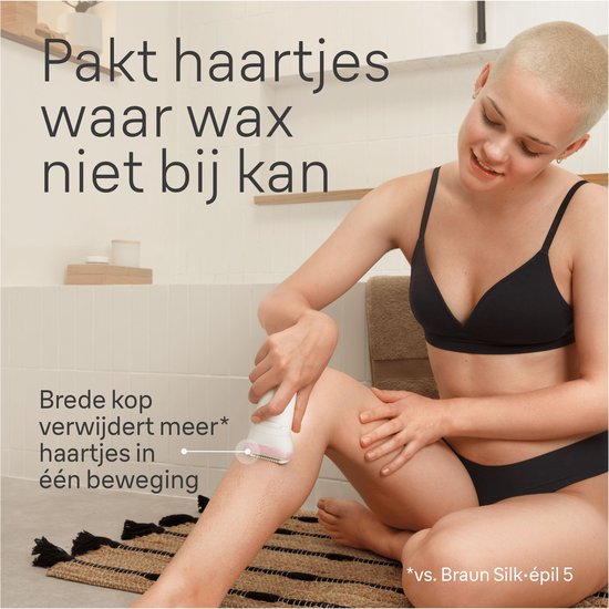 Braun Silk·épil 7 - Epilator voor Eenvoudige Ontharing - Langdurig Gladde Huid - 7-000 - Wit/Flamingo