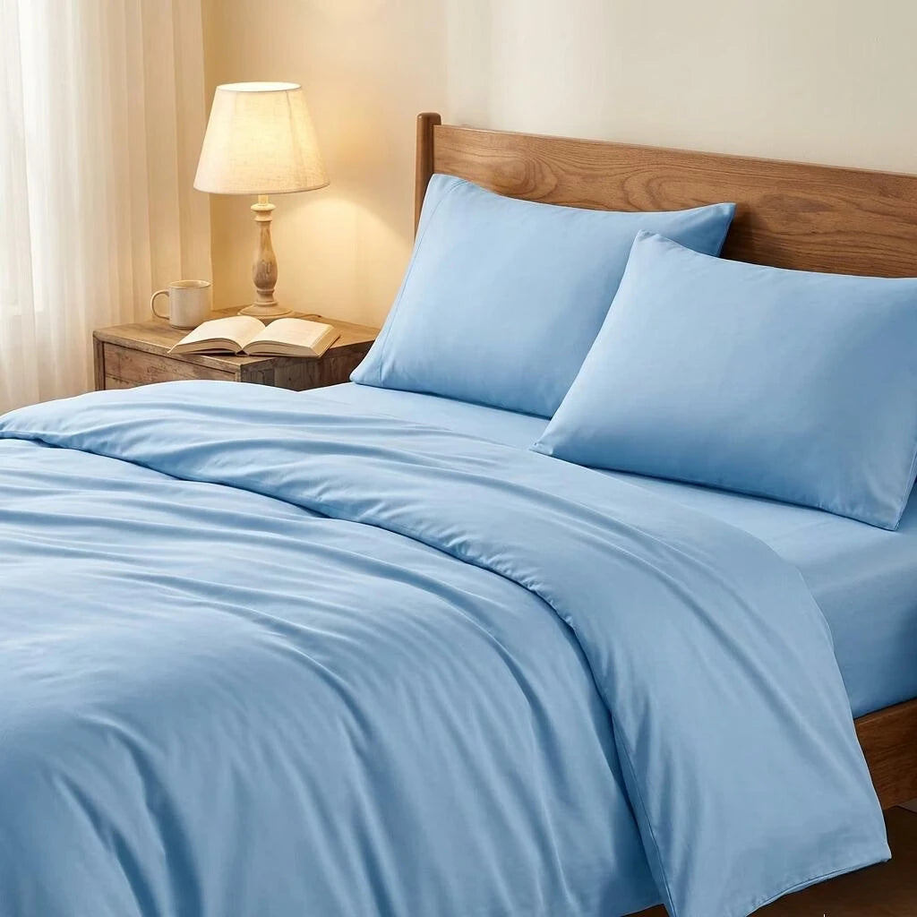 ochama dekbedovertrekset van katoen - 200 × 200 cm - blauw