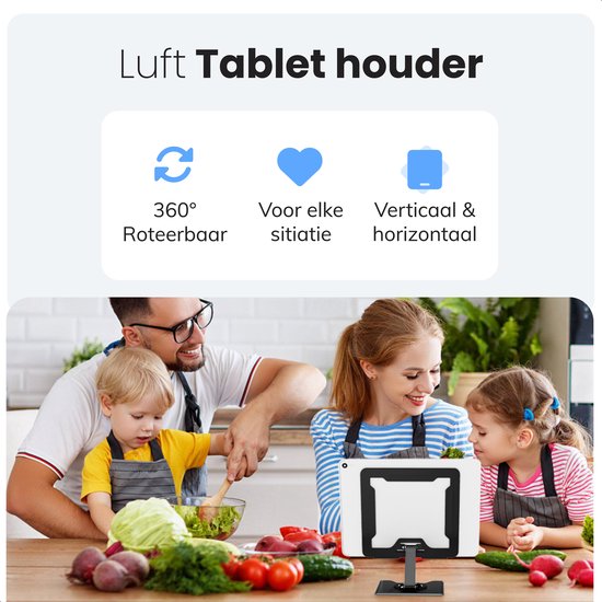 Luft Tablethouder - Tot 13 inch - Tabletstandaard - iPad houder - Samsung tablet - Statief