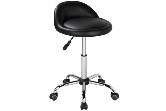 Yaheetech Salonkruk - Verrijdbaar - Verstelbaar - 120 kg - 52 x 55,5-70 cm - Zwart