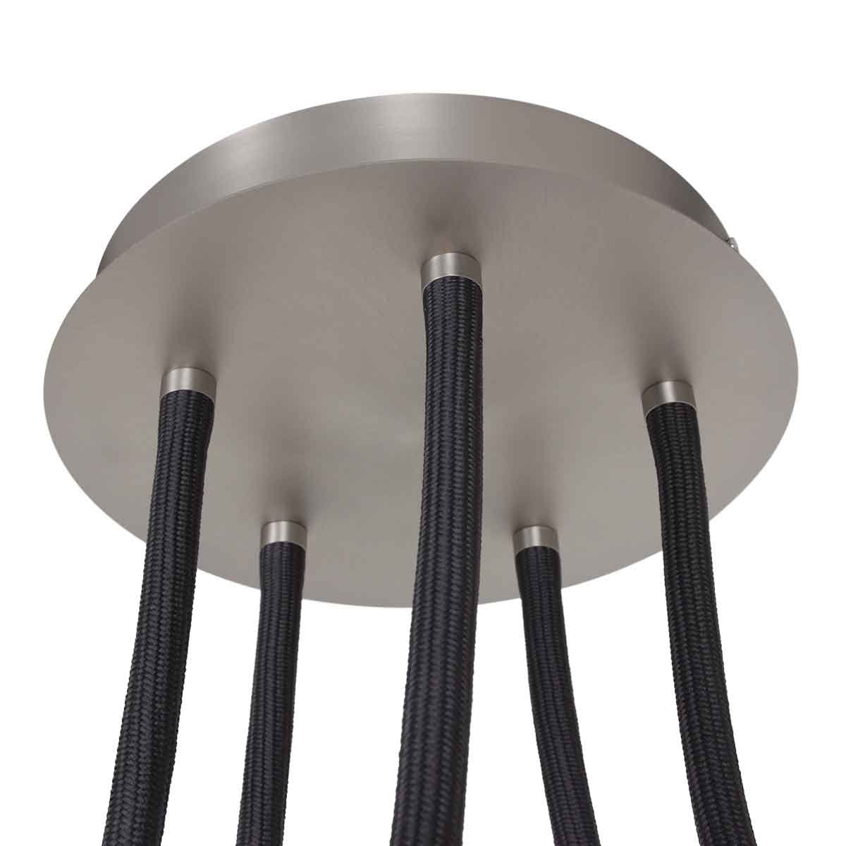 Plafondlamp Turound 3375ST – stalen designlamp met glas, LED, dimbaar, 91,5 cm, Steinhauer