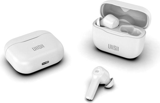 Bluetooth-koptelefoon 5.0 IPX5 Aanraakbediening 24 uur Autonomie UiiSii wit