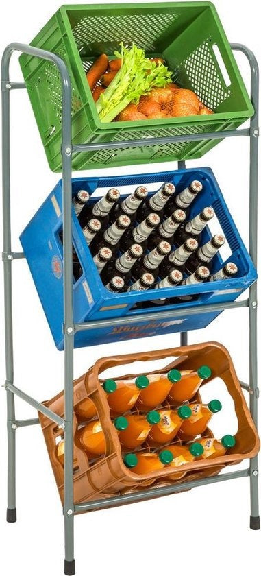 Rek voor 3 drankkratten, krattenrek kratten rek 401727