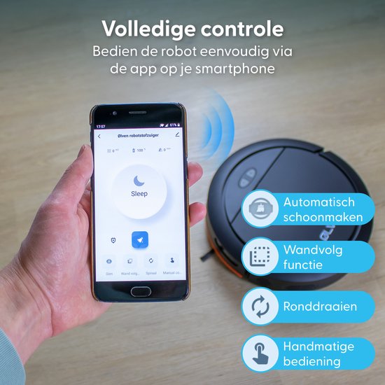 Ølven Robotstofzuiger met Dweilfunctie - App - Laadstation - Geschikt voor Huisdieren - Dweilrobot