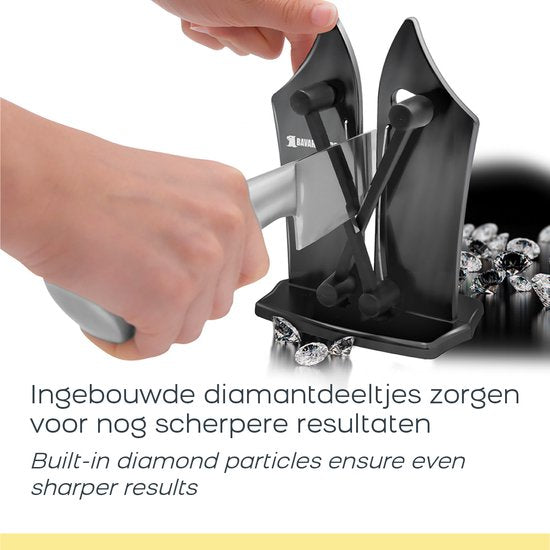 Bavarian Edge Diamond Edition - messenslijper - messenslijper deluxe - pro editie met ingebouwde diamantdeeltjes - maakt alle messen weer scherp
