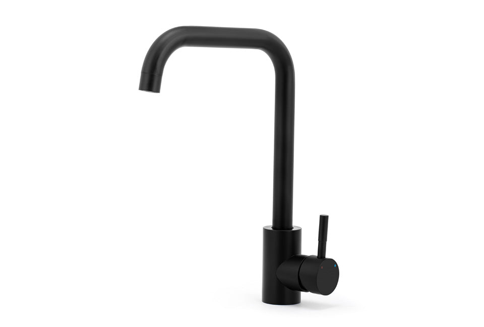 Home&Comfort Keukenkraan – Eenhendel Mengkraan met Keramische Schijf – 20 x 5 x 32 cm – Zwart