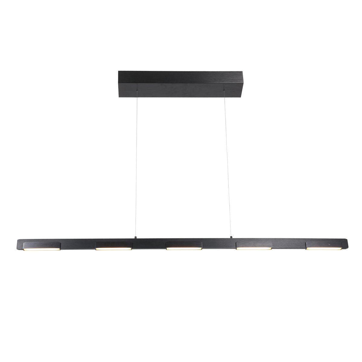 Hanglamp Bloc 3296ZW Zwart Hoogteinstelbaar van Glas en Metaal - Steinhauer, 120 cm met LED Module en Dimbaarheid