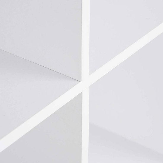 Woltu Boekenkast Staande Plank - MDF Wit - 60 x 29,5 x 121 cm - 8 Vakken Opbergruimte