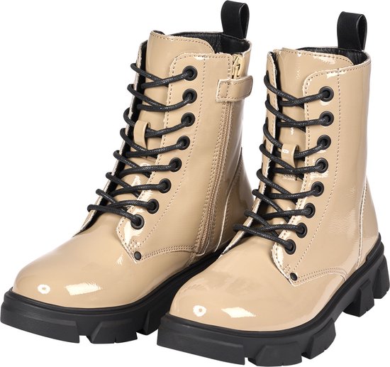 Bullboxer Aaf504f6s Veterboots - Laarzen Met Veters - Meisjes - Taupe - Maat 36