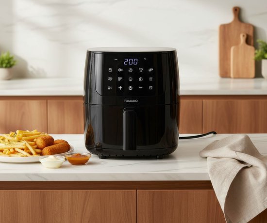 Tomado TAF2002B - Mini airfryer - Heteluchtfriteuse - 2 liter - Digitaal display - PFAS vrij