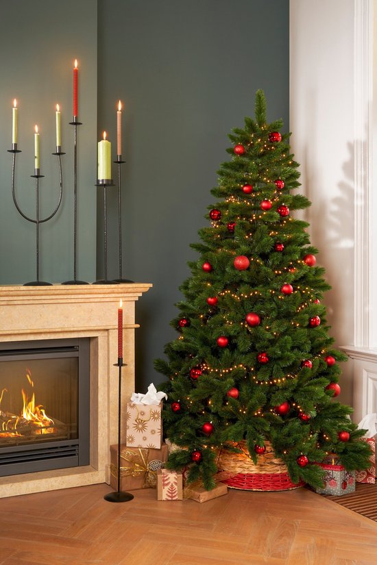 Triumph Tree Tsuga Kerstboom - Volle en Natuurlijke Uitstraling met 1502 Takken - Kerstversiering voor Binnen - Kunstboom Makkelijk en Snel op te Zetten - Groen H260 x Ø160cm