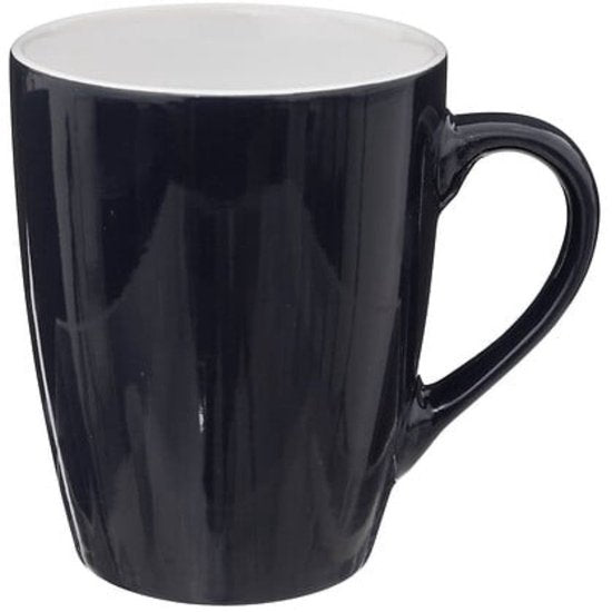 5Five Koffiemokken Colorama - 1x stuks - Keramiek - blauw - 380 ml - 9 x 11 cm