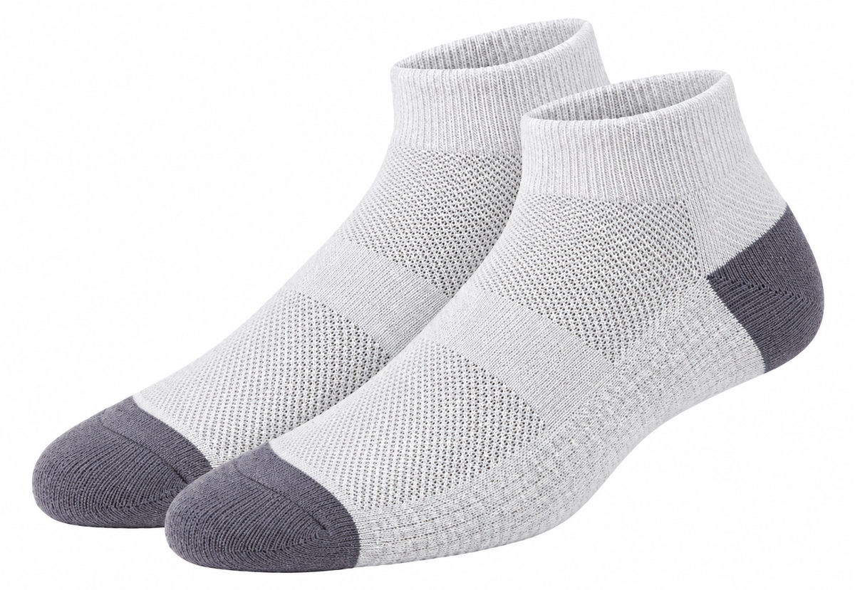 Fibershirts Sokken - Wit - Kort - Anti-Slip, Geurwerend