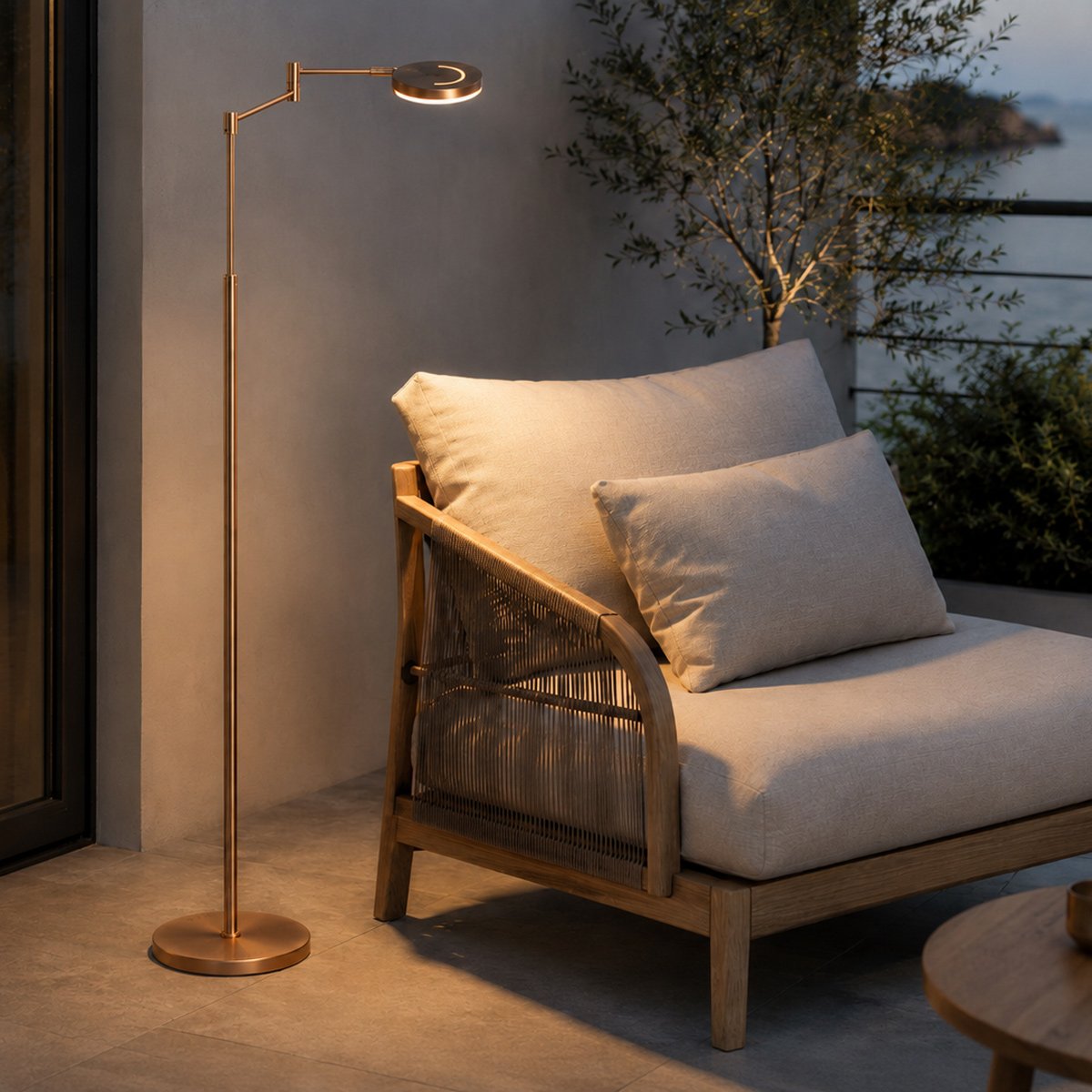 Steinhauer - vloerlamp - Soleil - brons - metaal - design lamp - LED - 3515BR