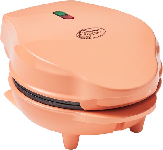 Bestron Wafelijzer - AMW500PE - 550W - Mini wafel - Anti aanbaklaag - Oranje
