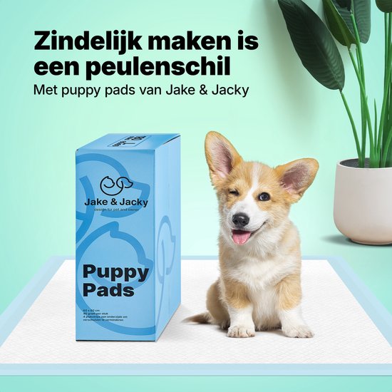 Jake and Jacky 180 stuks Puppy Training Pads met Plakstrip - Zindelijkheidstraining Hond - Plasmatjes hond - Hondentoilet 60 x 60 cm