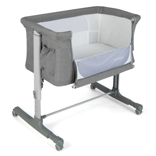 Coast 3-in-1 Baby Wiegje - Co-sleeper - Verstelbare Hoogte - Grijs