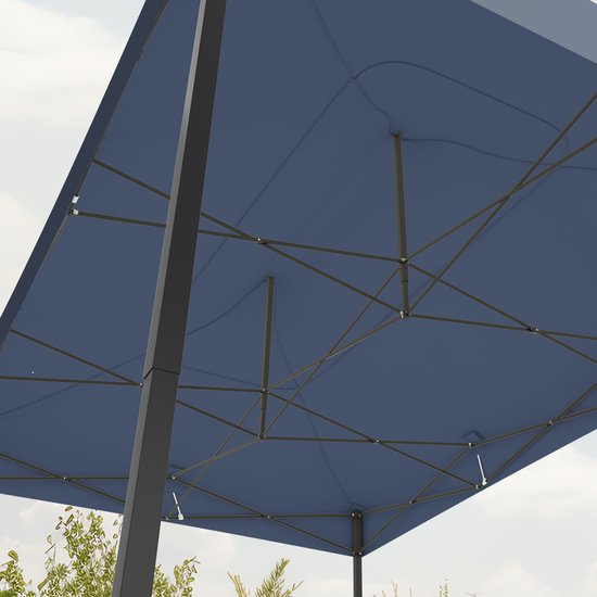 LifeGoods Partytent - Paviljoen - Easy Up - Opvouwbaar - Met Zijwanden - Waterdicht - Met Draagtas met Wieltjes - 297 cm x 440 cm – Beige