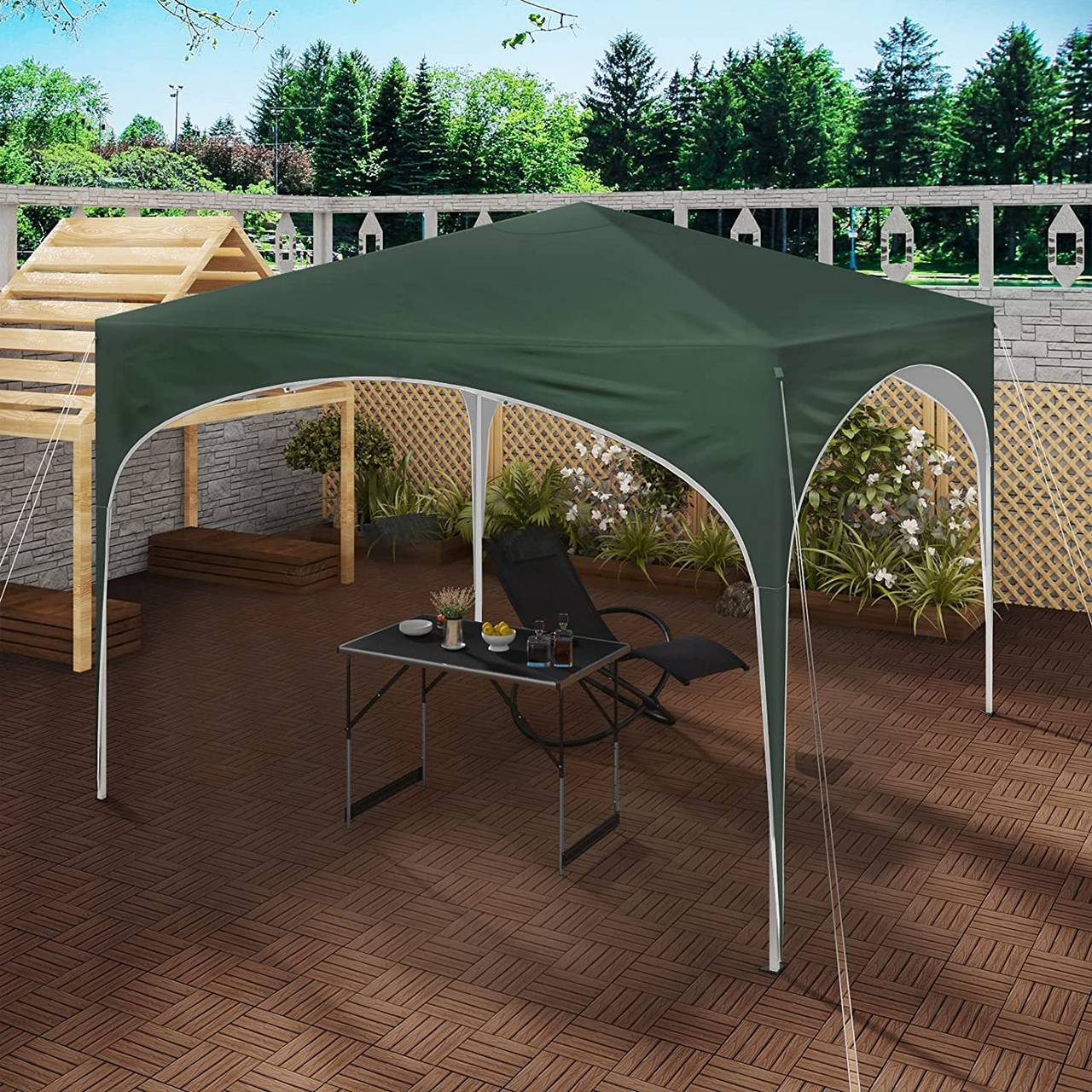 WOLTU Paviljoen Pop-Up - Waterdicht - Groen - 3x3m