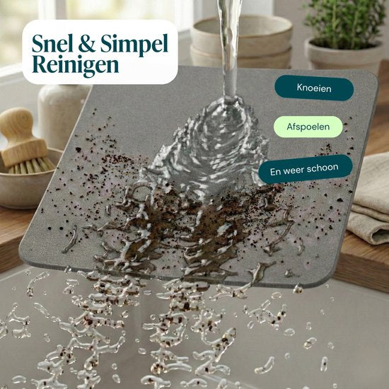 Castagnola Kunstlederen Onderzetters – Onderzetters voor Glazen – Design Onderzetters met Houder – Leren Onderzettersset met metalen houder – Leder – Set van 10 - Grijs - 10x10cm