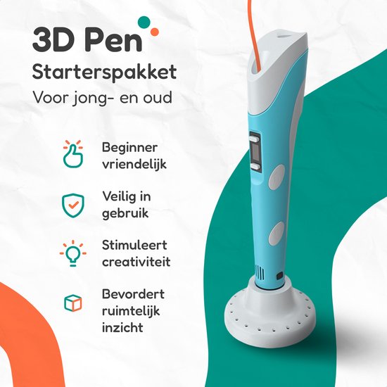 Diydash 3D Pen Starterspakket - incl. navullingen/filament - Set- Tekenen - Roze - Pennen - Voor kinderen en volwassenen - Starterskit - Accessoires