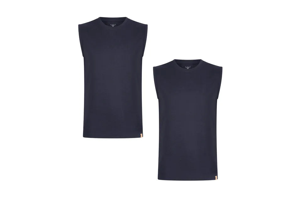 Outspot Duopack Mouwloze T-shirts - Zwart - Maat S