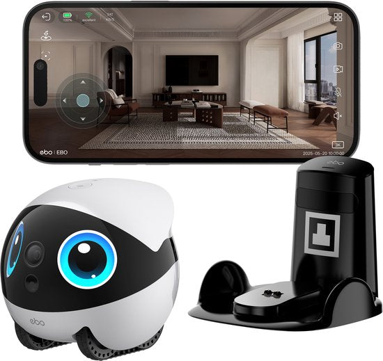 Enabot Air 2 Plus - Intelligente Begeleidingsrobot - 3K HD Camera - Dubbele Communicatie - Wit