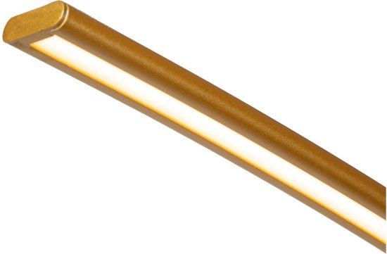 Lucide CURVE - Booglamp - LED Dimbaar - 1x15W 2700K - Mat Goud / Messing