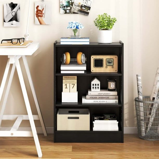 Coast Open Boekenkast Zwart met schuifbare planken 49,53x30,48x74,93cm