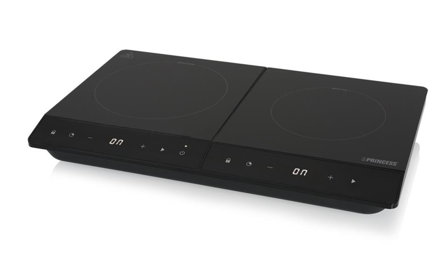 Princess 303031 Dubbele Inductiekookplaat - 3500W - Digitaal Display - Kookzone 19 cm - Zwart