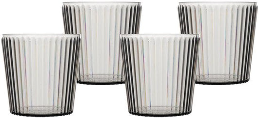 Bo-Camp - Waterglas - Nomad - RPET - Grijs - 400 ml - 4 Stuks