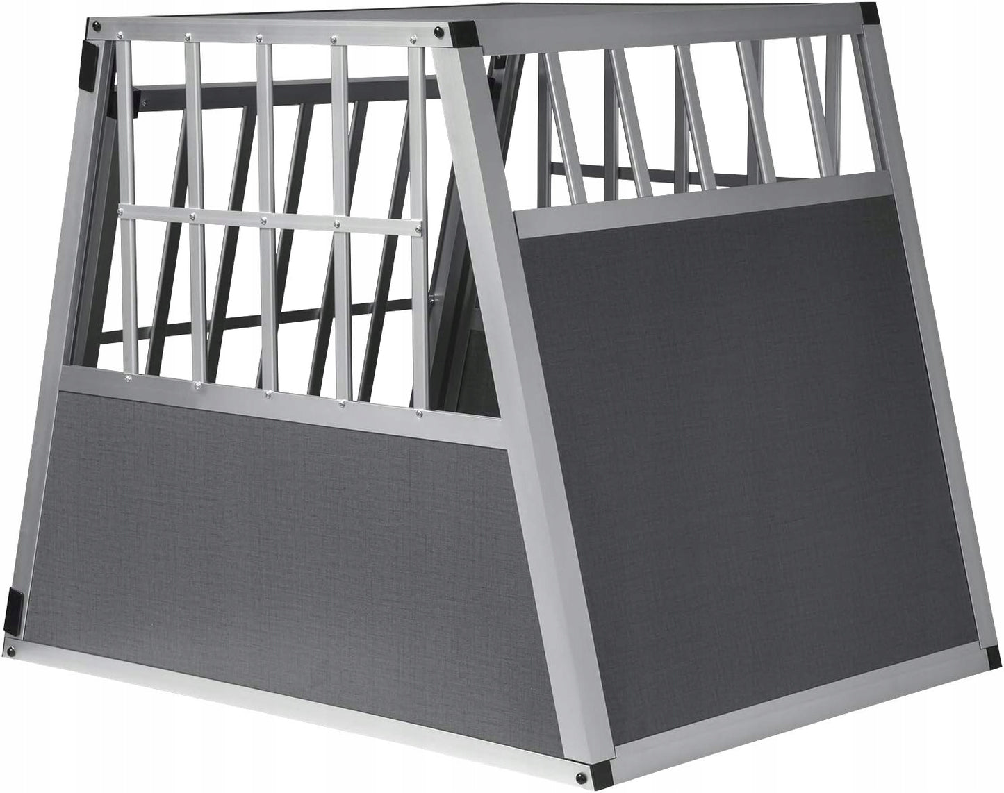 Eugad Aluminium Hondentransportbox XL - Zilver - 85 x 65 x 71 cm