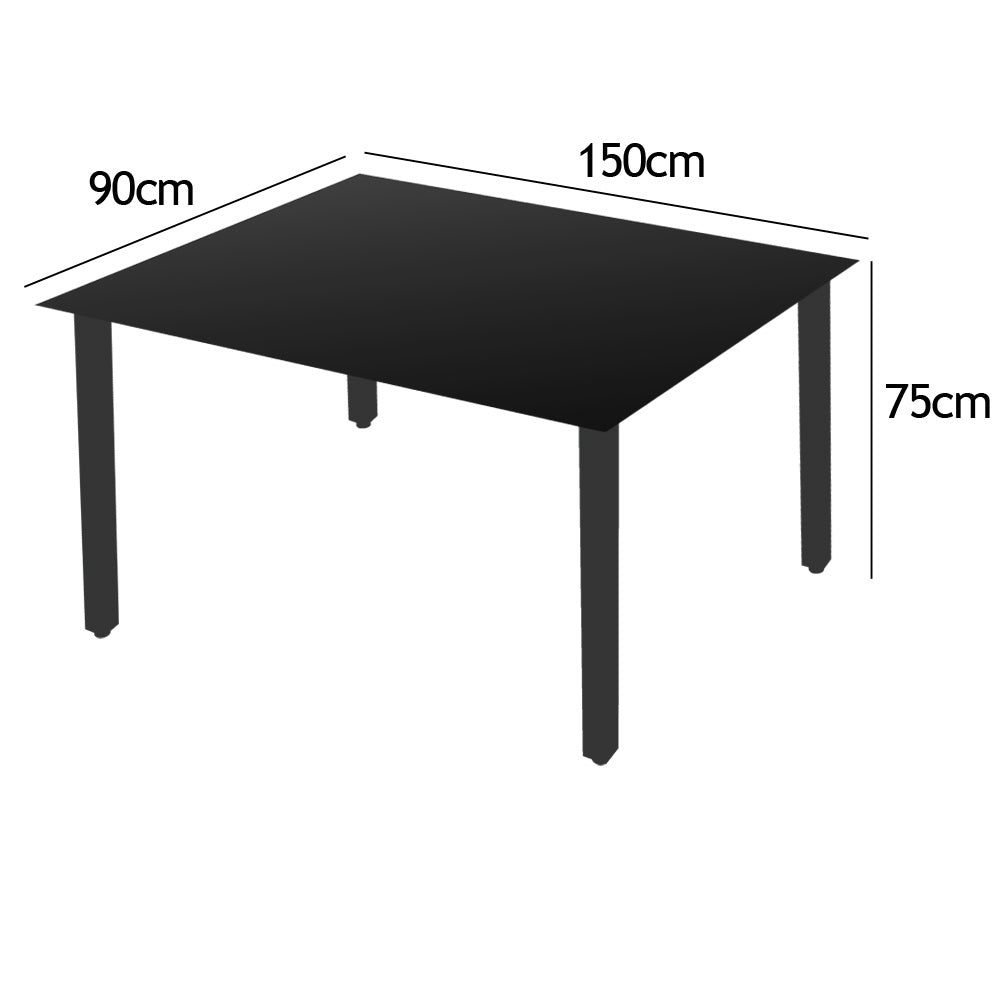 Casaria Tuinset Bern - 6 Stoelen 1 Tafel Aluminium - Antraciet