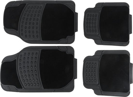 All Ride Automatten Universeel - Set van 4 - 70 x 44 cm/ 44,5 x 43 cm - Zwart