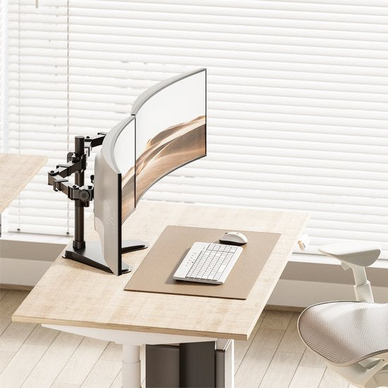 VDD - monitorarm - 2 schermen - heavy duty - met voet