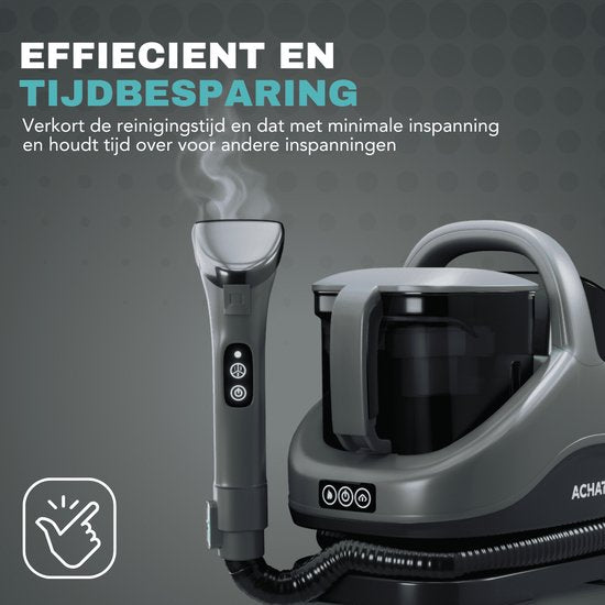 Achaté Vlekkenreiniger PRO met Stoom & Heetwater - 1300W - 1,4L