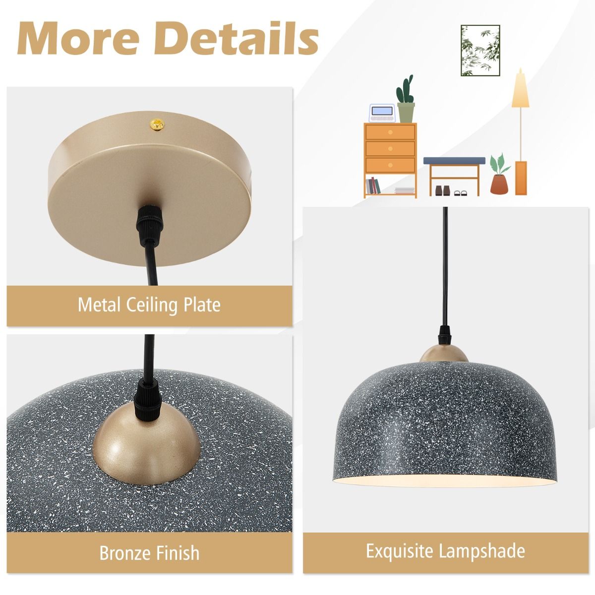 Coast Hanglamp - verstelbare ophangkabel - moderne kroonluchter - grijs - 25,5 x 118 cm