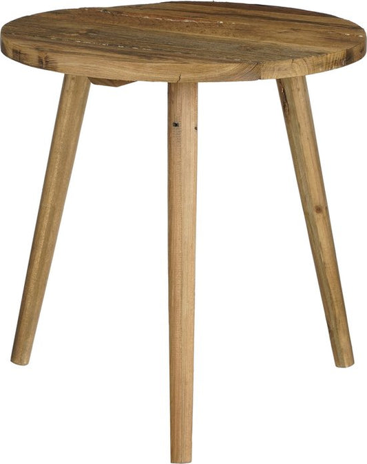 Mica Decorations Bold Bijzettafel - H43 x Ø40 cm - Gerecycled Hout - Bruin