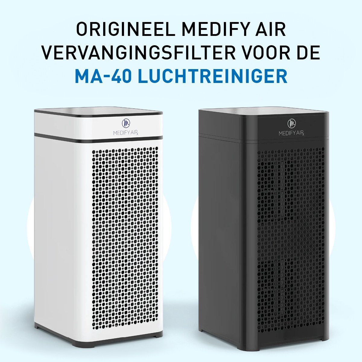 Medify Air MA-40 Vervangingsfilter – HEPA H13 + Actieve Koolstof – 1 Stuk – 27,9 x 33 x 3,8 cm – Wit